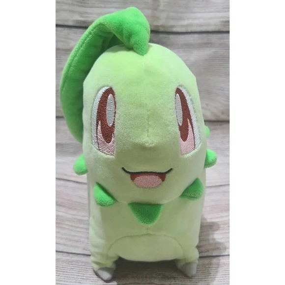 Pokemon Plush Chickorita Stuffed Animal Toy Green Leaf 8" Wicked Cool Toys - Picture 1 of 5